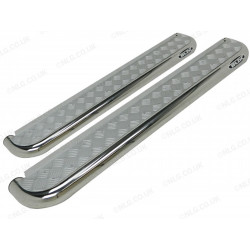 Side Steps with Checker Plate Top Stainless Steel 2.5"   -  (Boční nášlap nerez)