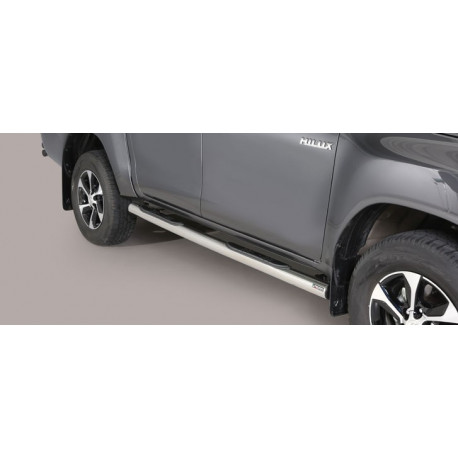 Nerezové boční nášlapy průměr 76 mm -  Toyota Hilux 16+ TO 16 GP/410/IX